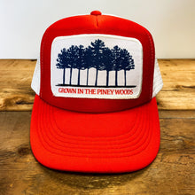 Load image into Gallery viewer, Big "Grown In The Piney Woods" Patch Trucker Hat - Hats - BIGGIE TX (5998977351836)