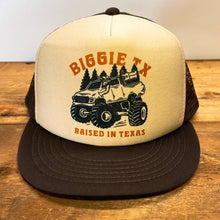 Load image into Gallery viewer, Big “Raised in Texas" Truck Design Trucker Hat - Hats - BIGGIE TX (5996007587996)