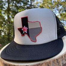 Load image into Gallery viewer, Big Trucker Hat with Texas Red Rose Patch - Hats - BIGGIE TX (6949774327964)