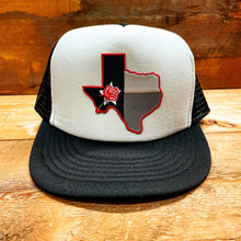 Load image into Gallery viewer, Big Trucker Hat with Texas Red Rose Patch - Hats - BIGGIE TX (6949774327964)