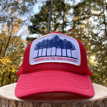 Load image into Gallery viewer, BIGGIE TX - "Grown In The Piney Woods" Patch on Lil'BIGGIE Size Trucker Hat - Hats - BIGGIE TX (5880296997020)