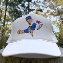 Load image into Gallery viewer, BIGGIE TX - Nolan Ryan vs Robin Ventura Art on Big Trucker Hat - Various Colors - Hats - BIGGIE TX (5591348052124)