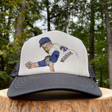 Load image into Gallery viewer, BIGGIE TX - Nolan Ryan vs Robin Ventura Art on XL Trucker Hat for Big Heads - Various Colors - Hats - BIGGIE TX (5591348052124)