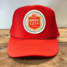 Load image into Gallery viewer, BIGGIE TX - Rose City (Tyler, TX) Original Design on Big Trucker Hat with Custom Patch - Hats - BIGGIE TX (5779237568668)