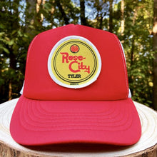 Load image into Gallery viewer, BIGGIE TX - Rose City (Tyler, TX) Original Design on Big Trucker Hat with Custom Patch - Hats - BIGGIE TX (5754859421852)