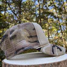 Load image into Gallery viewer, BIGGIE TX - Texas State Design with Red Rose on Big Trucker Hat - Light Camo - Hats - BIGGIE TX (5857844265116)