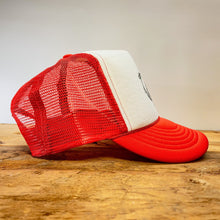 Load image into Gallery viewer, Cowgirl and Catfish Dance on Lil’BGGIE Size Trucker Hat - Hats - BIGGIE TX (5988278763676)