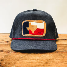 Load image into Gallery viewer, Leather Texas Flag Patch on Rope Hat - Hats - BIGGIETX (7308454690972)