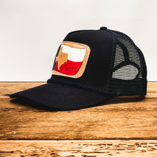 Load image into Gallery viewer, Leather Texas Flag Patch on Rope Hat - Hats - BIGGIETX (7308454690972)