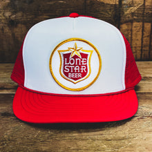 Load image into Gallery viewer, Lone Star Beer Patch Trucker Hat - Hats - BIGGIETX Hats (7503404892316)