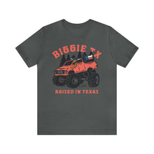 Load image into Gallery viewer, Raised in Texas Short Sleeve Tee - Longhorn Texas Lifted Truck - T-Shirt - BiggieTexas