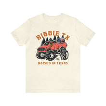 Load image into Gallery viewer, Raised in Texas Short Sleeve Tee - Longhorn Texas Lifted Truck - T-Shirt - BiggieTexas