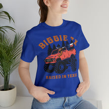 Load image into Gallery viewer, Raised in Texas Short Sleeve Tee - Longhorn Texas Lifted Truck - T-Shirt - BiggieTexas