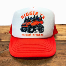 Load image into Gallery viewer, Raised in Texas Truck Design Trucker Hat - Hats - BIGGIETX Hats (5996007587996)