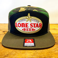 Load image into Gallery viewer, Richardson Flat Bill Snapback with Lone Star Beer Patch - Hats - BIGGIE TX (6709219197084)