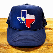 Load image into Gallery viewer, Trucker Hat with Texas Yellow Rose Patch - Hats - BIGGIETX Hats (7002194837660)