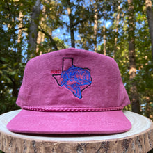 Load image into Gallery viewer, BIGGIE TX - Bass Fishing/Texas Design on Classic Golf Hat with Braid - Various Colors (5752601149596)
