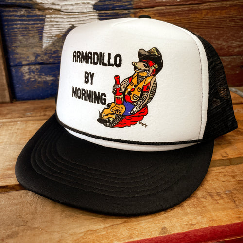Armadillo By Morning Trucker Hat - Hats - BIGGIETX (7319120117916)