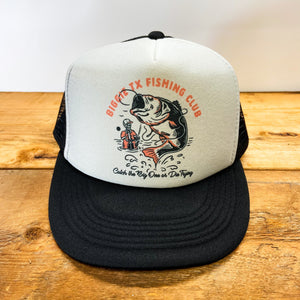 BIGGIETX Fishing Club Trucker Hat Gray/Black