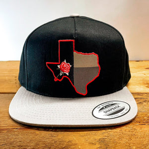 Big Classic Snapback Hat with Texas Red Rose Patch - Hats - BIGGIE TX (6957078380700)