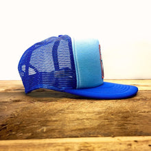Load image into Gallery viewer, Big ETX Patch Trucker Hat (Houston Oilers-style logo) - Hats - BIGGIE TX (5996067225756)
