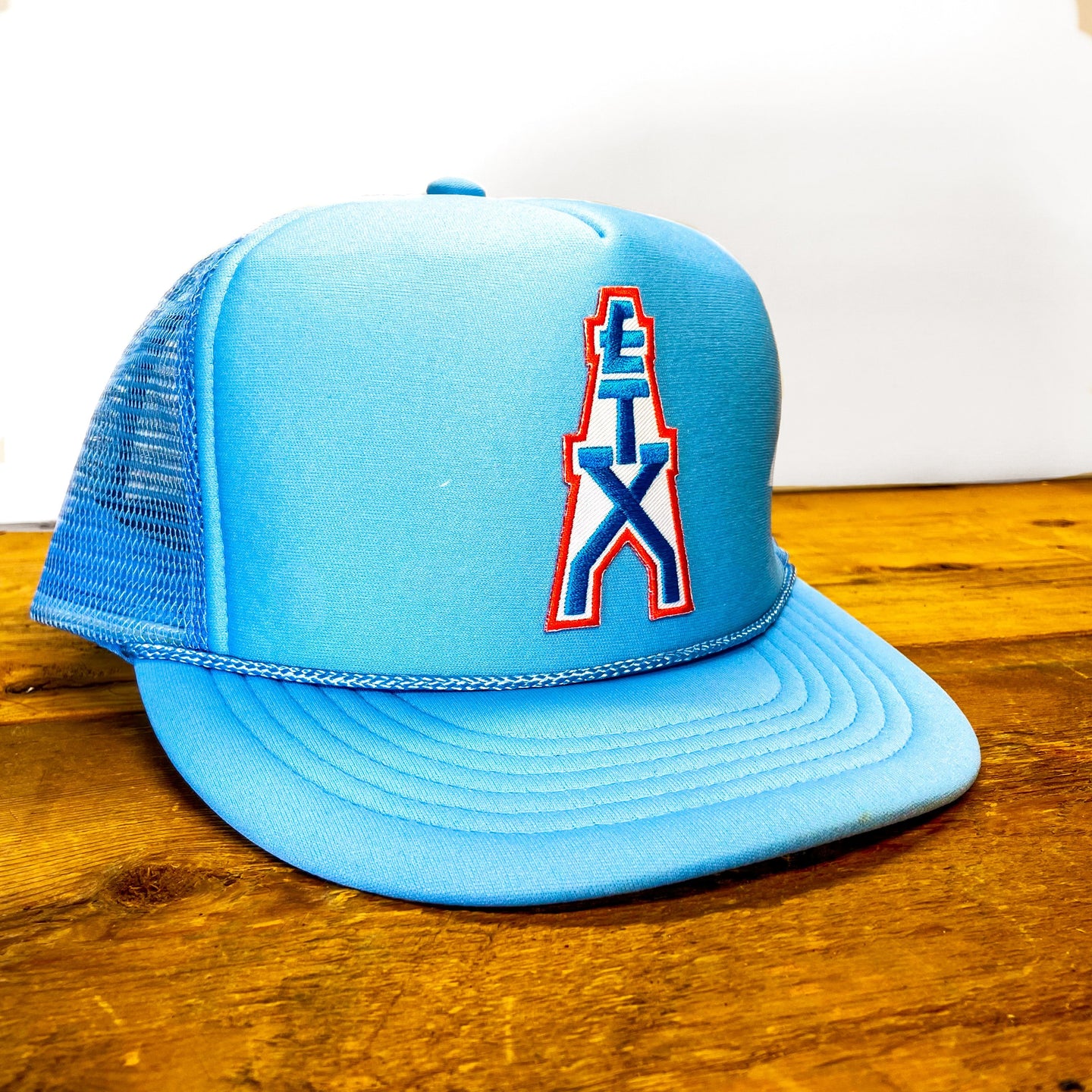 Big ETX Patch Trucker Hat (Houston Oilers-style logo) - Hats - BIGGIETX (5996067225756)