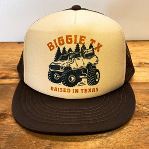 Big ‚ÄúRaised in Texas" Truck Design Trucker Hat - Hats - BIGGIE TX (5996007587996)