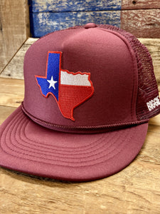 Big Texas Flag Patch Trucker Hat - Hats - BIGGIE TX (5591254204572)
