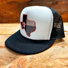 Load image into Gallery viewer, Big Trucker Hat with Texas Red Rose Patch - Hats - BIGGIE TX (6949774327964)
