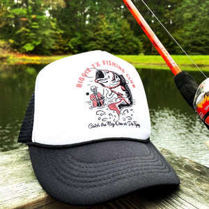 BIGGIE TX - Fishing Club Design on Trucker Hat - Hats - BIGGIE TX (5809576247452)