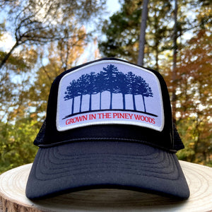 BIGGIE TX - "Grown In The Piney Woods" Patch on Lil'BIGGIE Size Trucker Hat - Hats - BIGGIE TX (5880296997020)