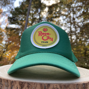 BIGGIE TX - Rose City (Tyler, TX) Original Design on Big Trucker Hat with Custom Patch - Hats - BIGGIE TX (5754859421852)