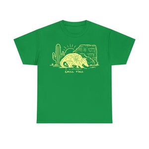 Chill Y'all Armadillo Short Sleeve T-Shirt - Texas Heat - T-Shirt - BiggieTexas
