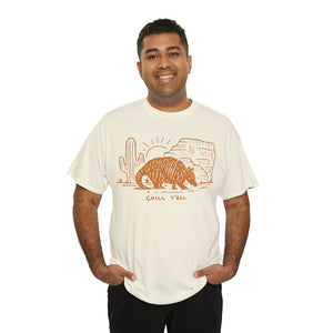 Chill Y'all Armadillo Short Sleeve T-Shirt - Texas Heat - T-Shirt - BiggieTexas