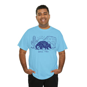 Chill Y'all Armadillo Short Sleeve T-Shirt - Texas Heat - T-Shirt - BiggieTexas