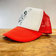 Load image into Gallery viewer, Cowgirl and Catfish Dance on Lil‚ÄôBGGIE Size Trucker Hat - Hats - BIGGIE TX (5988278763676)
