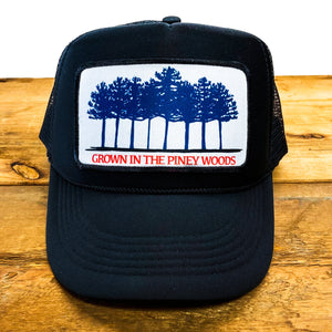 Grown In The Piney Woods Patch Trucker Hat - Hats - BIGGIETX Hats (5998977351836)