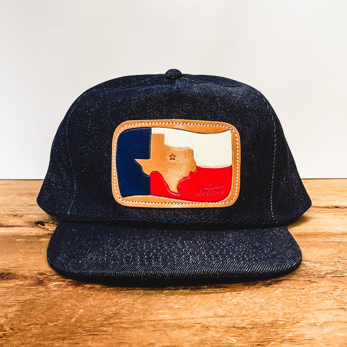 Leather Texas Flag Patch on Rope Hat - Hats - BIGGIETX (7308454690972)