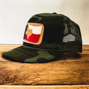 Leather Texas Flag Patch on Rope Hat - Hats - BIGGIETX (7308454690972)