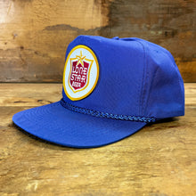 Load image into Gallery viewer, Lone Star Beer Patch on Hat with Leather Strap &amp; Brass Buckle - Hats - BIGGIE TX (6818685026460)
