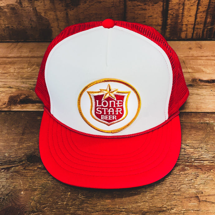 Lone Star Beer Patch Trucker Hat - Hats - BIGGIETX Hats (7503404892316)
