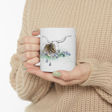 Load image into Gallery viewer, Longhorn in Bluebonnets Coffee Mug 11oz - Longhorn Cup - Mug - BiggieTexas
