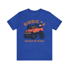 Load image into Gallery viewer, Raised in Texas Short Sleeve Tee - Longhorn Texas Lifted Truck - T-Shirt - BiggieTexas
