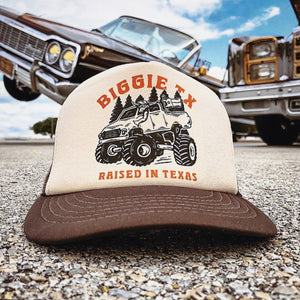 Raised in Texas Truck Design Trucker Hat - Hats - BIGGIETX Hats (5996007587996)