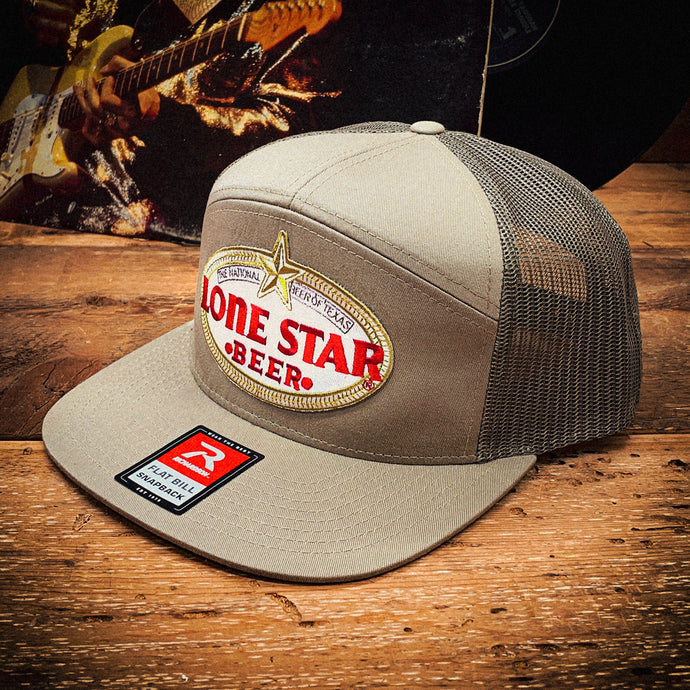 Richardson Flat Bill Snapback with Lone Star Beer Patch - Hats - BIGGIETX (6709219197084)