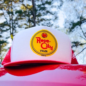 Rose City (Tyler, TX) Trucker Hat - Hats - BIGGIETX Hats