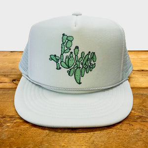 Texas Cactus Trucker Hat - Hats - BIGGIETX Hats (6628731617436)