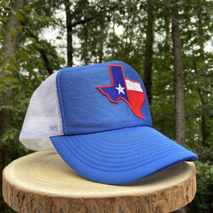 Texas Flag Patch on XL Trucker Hat for Big Heads - Various Colors - Hats - BIGGIE TX (5591254204572)