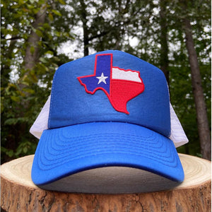 Texas Flag Patch on XL Trucker Hat for Big Heads - Various Colors - Hats - BIGGIE TX (5591254204572)