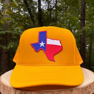 Texas Flag Patch on XL Trucker Hat for Big Heads - Various Colors - Hats - BIGGIE TX (5591254204572)